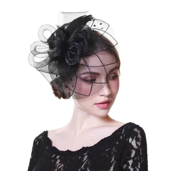 💕Wedding Bridal hat with face veil bridal headwear with feathers. Spectacular. - Picture 5 of 5